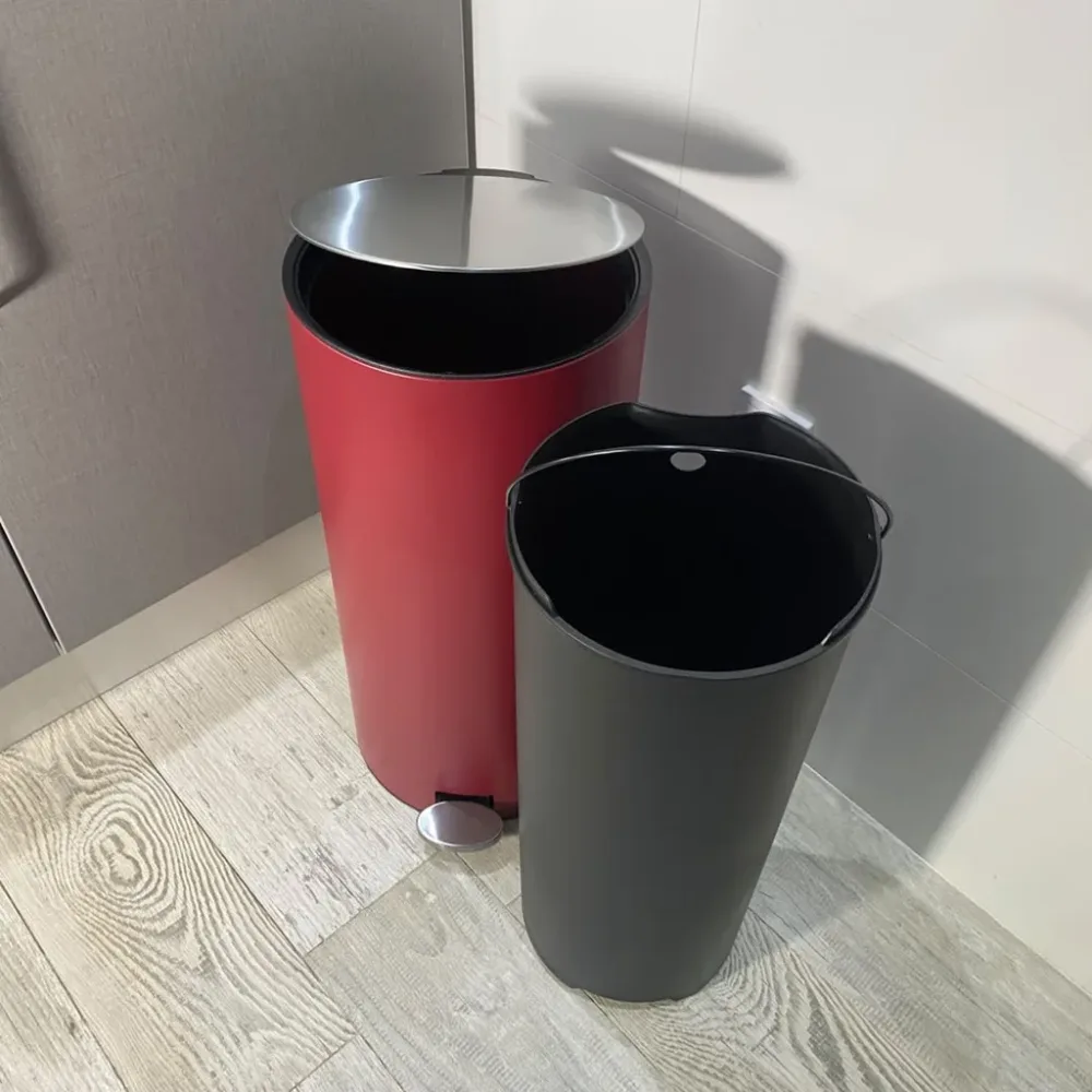 Poubelle A Pedale Jobs 30L/20L Rouge Mat