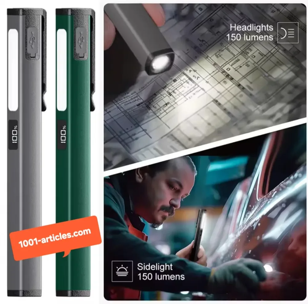 Stylo médical pratique - lumière LED - lampe de poche - magnétique.
