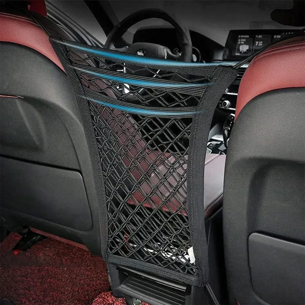 Filet de Rangement Universel en Maille pour Siège Auto – حاجز أطفال ومنظم أغراض