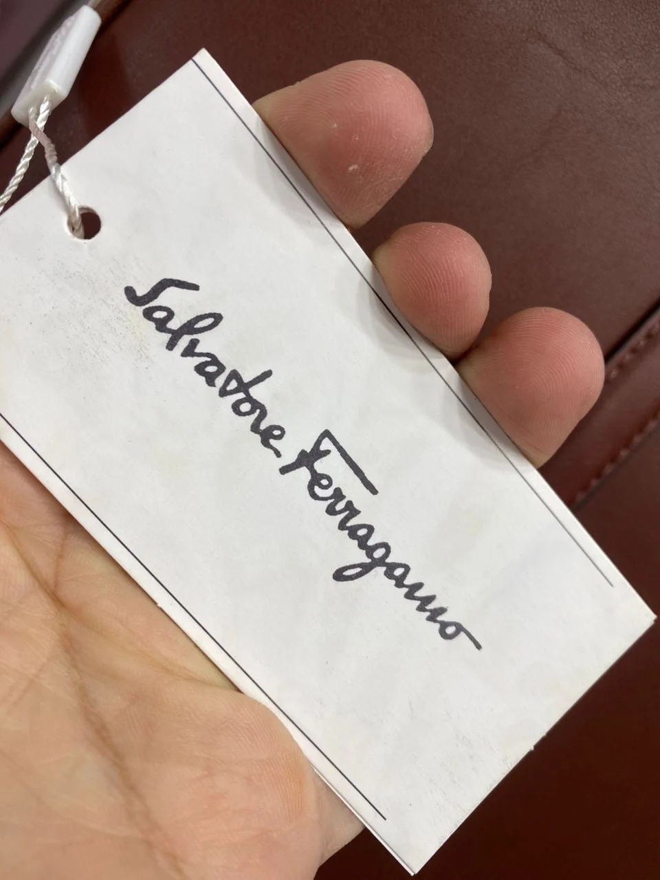 Cartable en cuir véritable SALVADOR FERRAGAMO