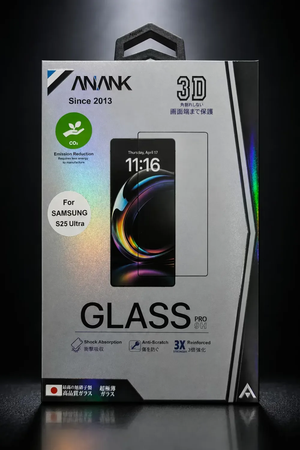 واقي الشاشة  ANANK 3D Glass Pro 9H  لهواتف  سامسونج  S25 Ultra / S24 Ultra / A16 /A17 / A36 / A56