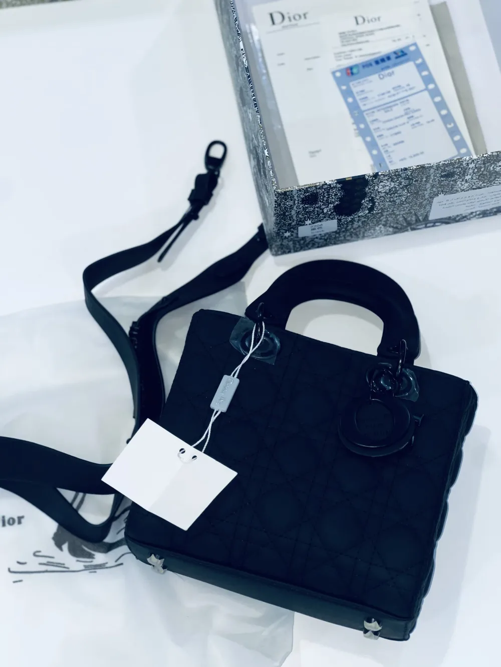 Sac Lady Dior Noir Mat