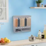 Distributeur et organisateur de nourriture sèche mural - صندوق تخزين مثبت على الحائط وموزع طعام