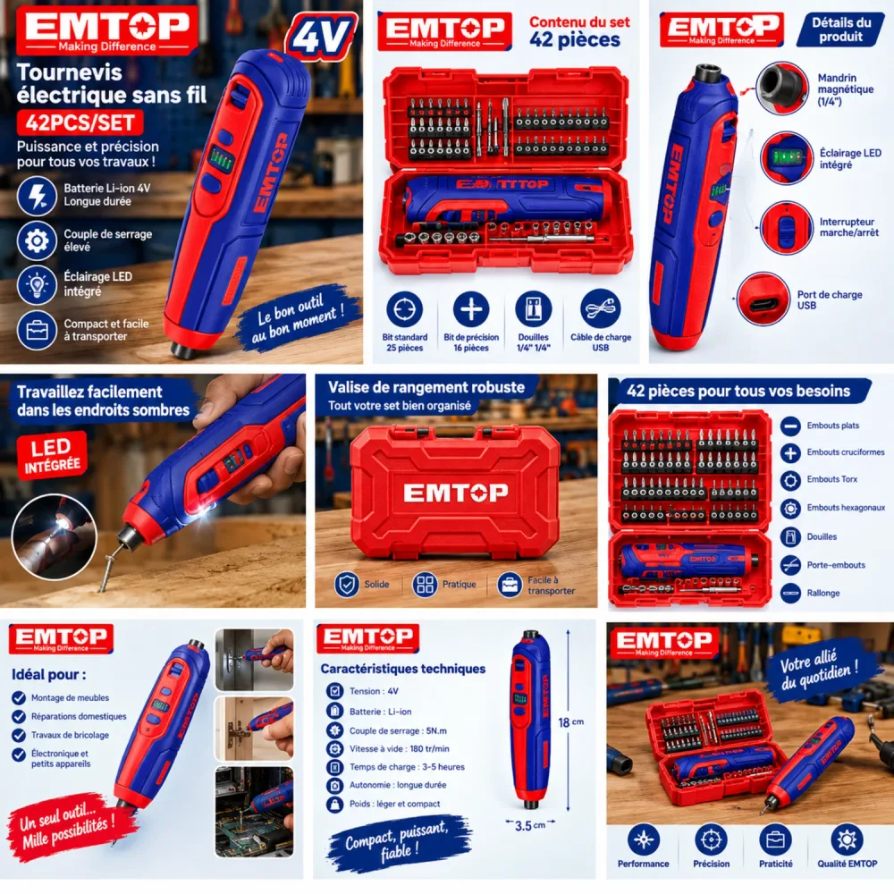 Visseuse 4V Stylo EMTOP