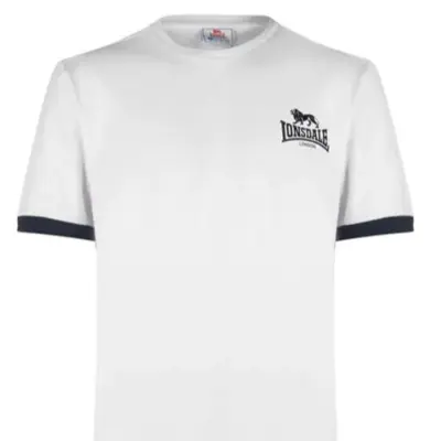 T-shirt col Lonsdal Blanc