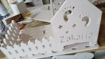 Personalized Baby Cradle Organizer CNC File