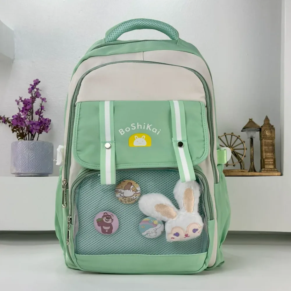 Sac à Dos Scolaire pour Enfants Style Kawaii BoShiKai Noir – حقيبة ظهر مدرسية للأطفال أسود