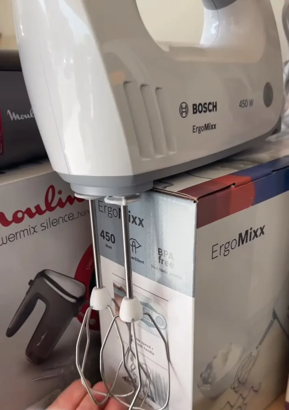 Bosch ErgoMixx – Batteur à Main 450W, Sans BPA