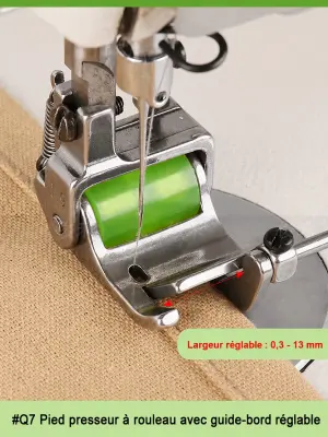 Pied de Biche Surpiqure Reglable avec Roulette T9