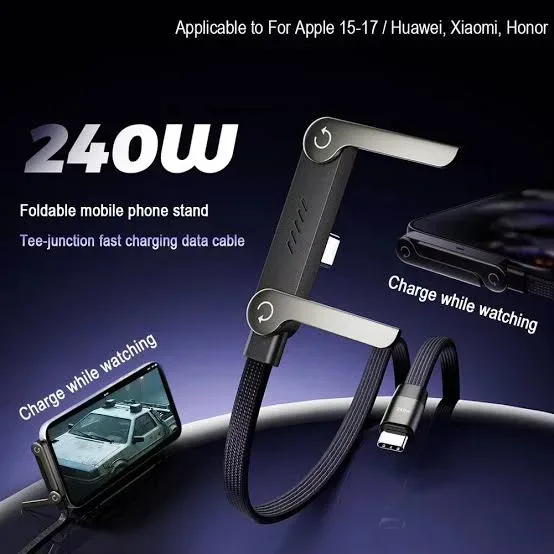 كابل شحن عصري 240W ANKER أصلي مع سيبور مدمج  type C