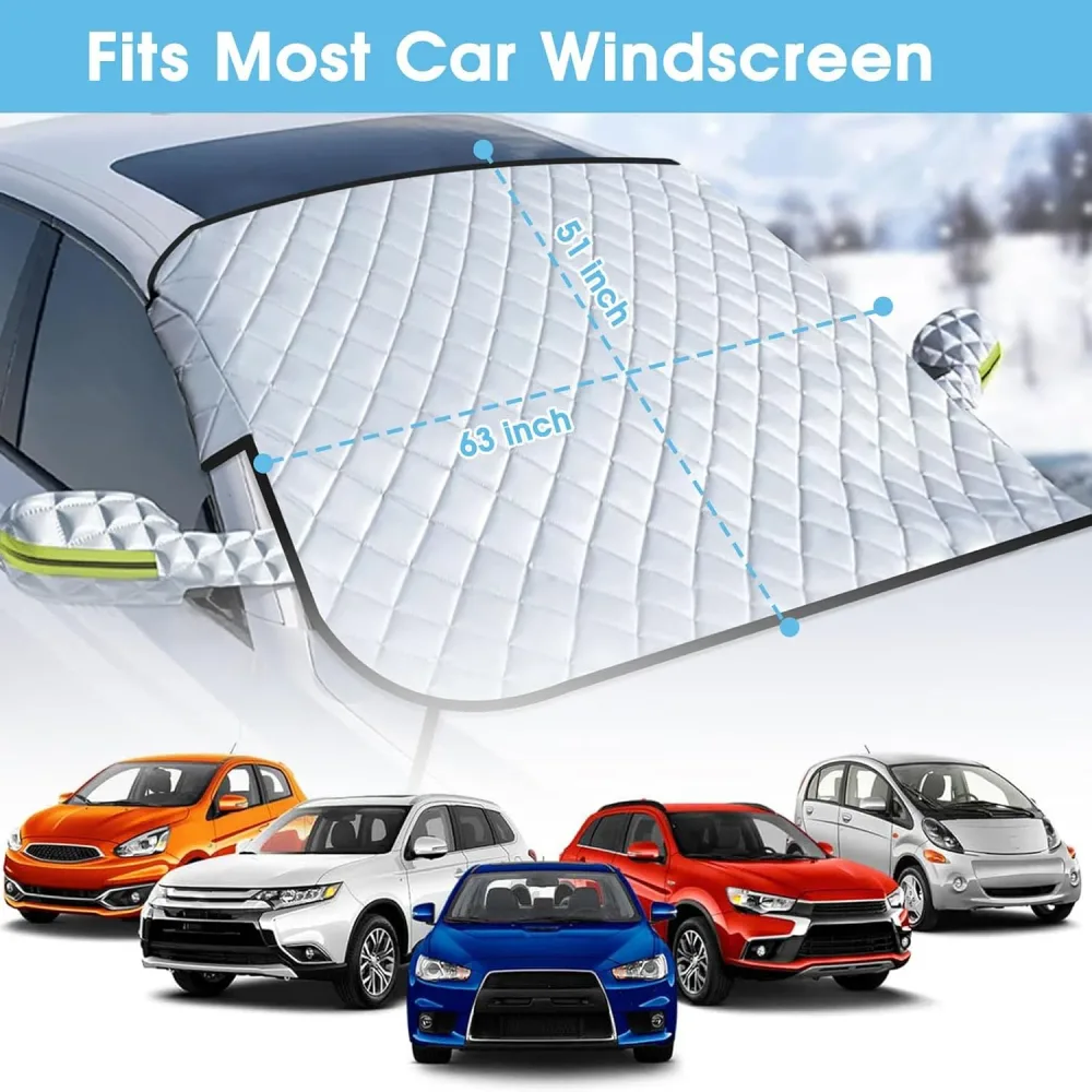 Couverture de Pare-brise Magnetique pour Voiture Toute Saison - غطاء الزجاج الأمامي للسيارة متعدد الفصول