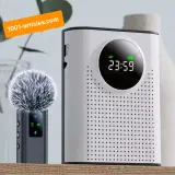 Amplificateur Vocal Pro sans fil, Mic omnidirectionnel Lavalier, affichage LED.
