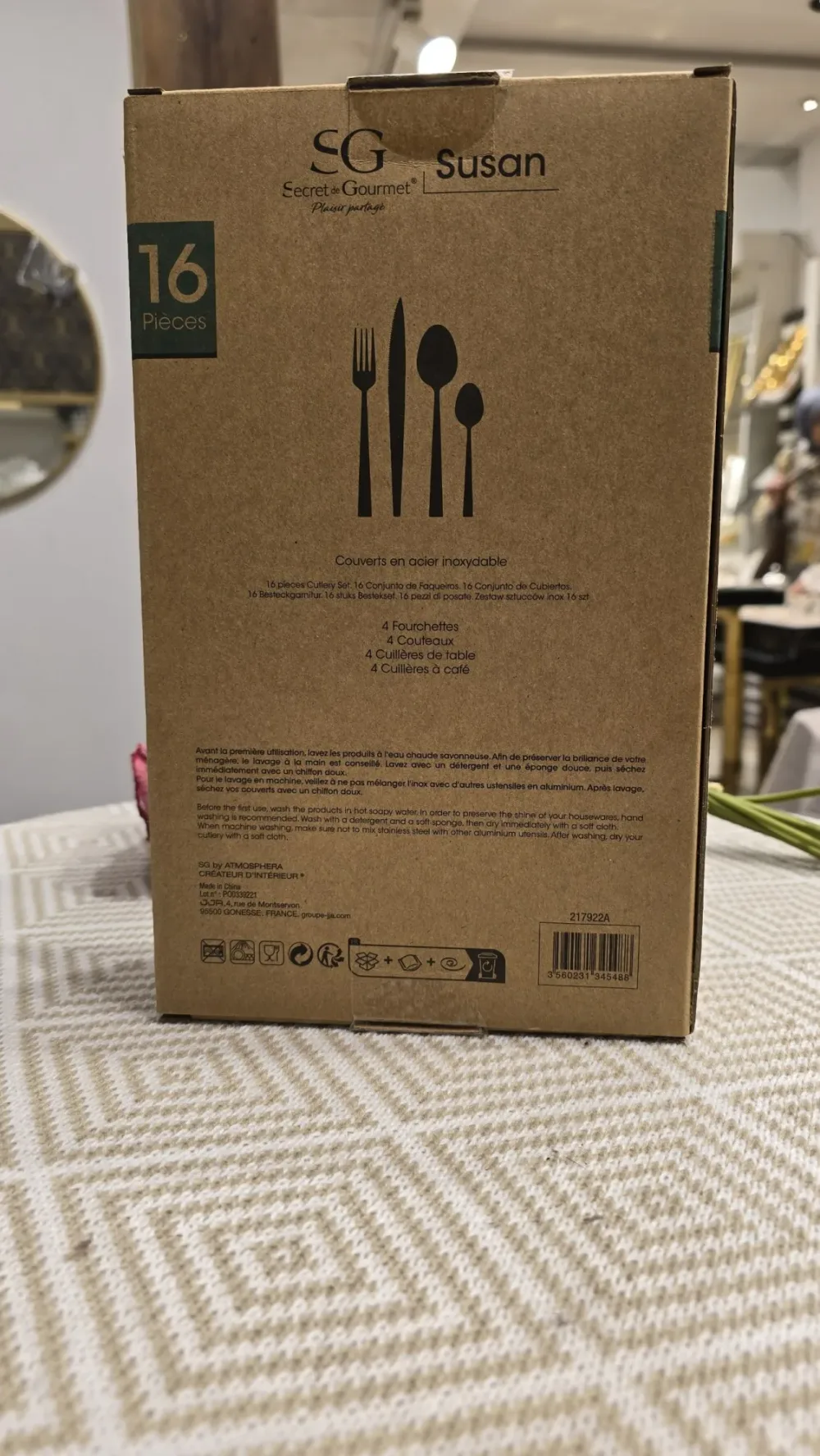 🍴 SET 16 PIÈCES COUVERTS SECRET DE GOURMET SUSAN