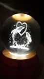 Veilleuse boule de cristal 🔮 3D " 9cm "