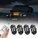 طقم مكوّن من مصباحين LED مع جهاز تحكم عن بُعد وجميع المستلزمات