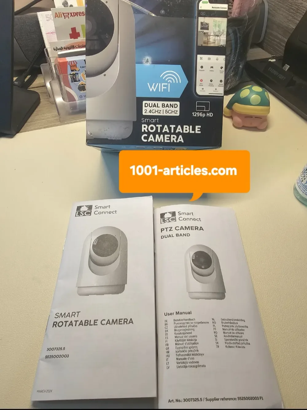 LSC Smart Rotative Camera, WIFI double bande, HD, Compatible Tuya Smart.