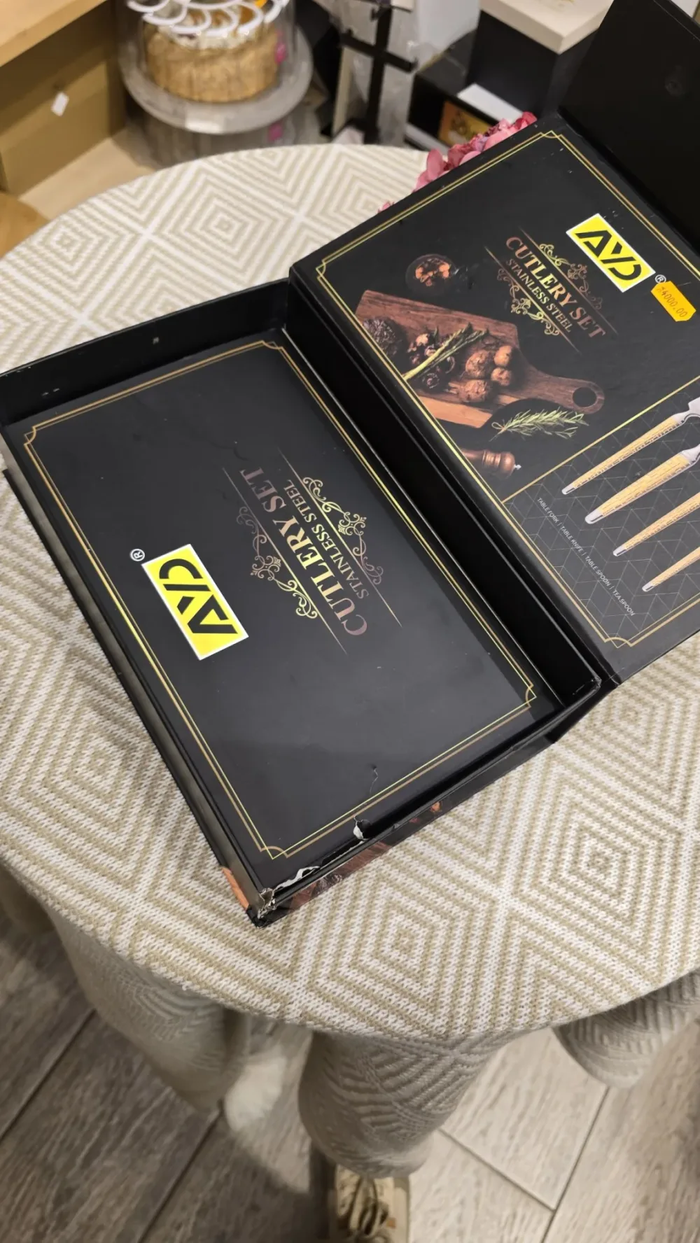 🍴 SET COUVERTS AYD NACRÉ FINITIONS DORÉES