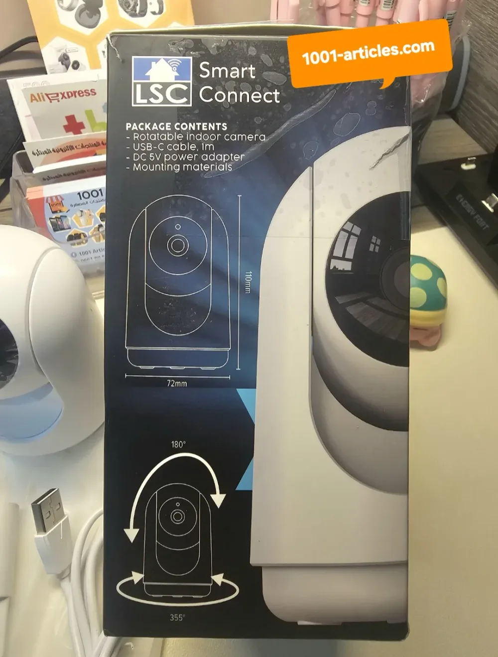 LSC Smart Rotative Camera, WIFI double bande, HD, Compatible Tuya Smart.