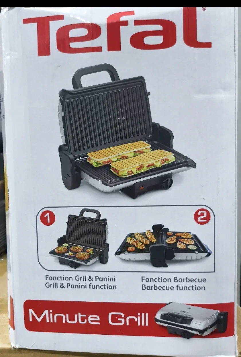شواية تيفال  بوظيفتين (شواية ساندويش / باربكيو) Panini & Barbecue 2 fonctions Tefal