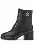 Bottines Femme Calvin Klein à Lacets en Noir – Talon Bloc