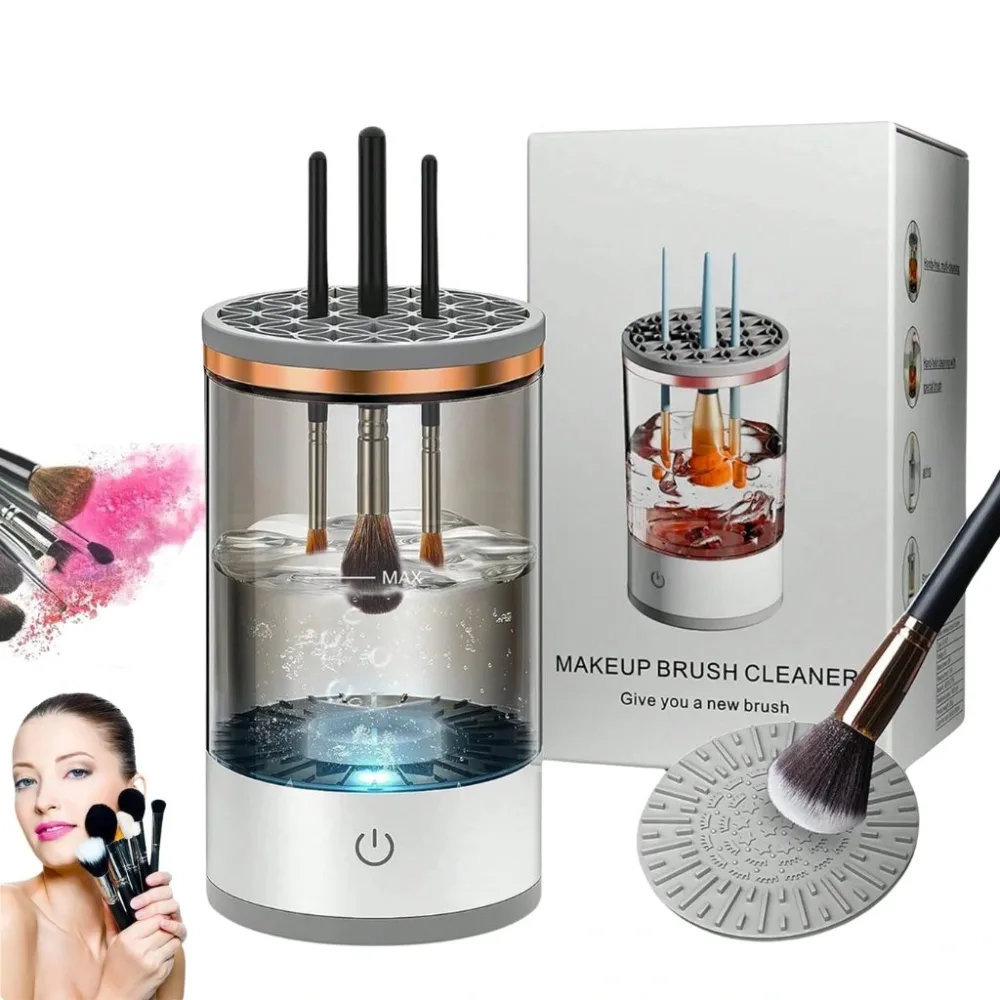 Vignette 6Vignette 7Vignette 8Vignette 9 Machine de nettoyage de pinceaux maquillage électrique portable 3en1 - منظف ومجفف فرش المكياج الأوتوماتيكي