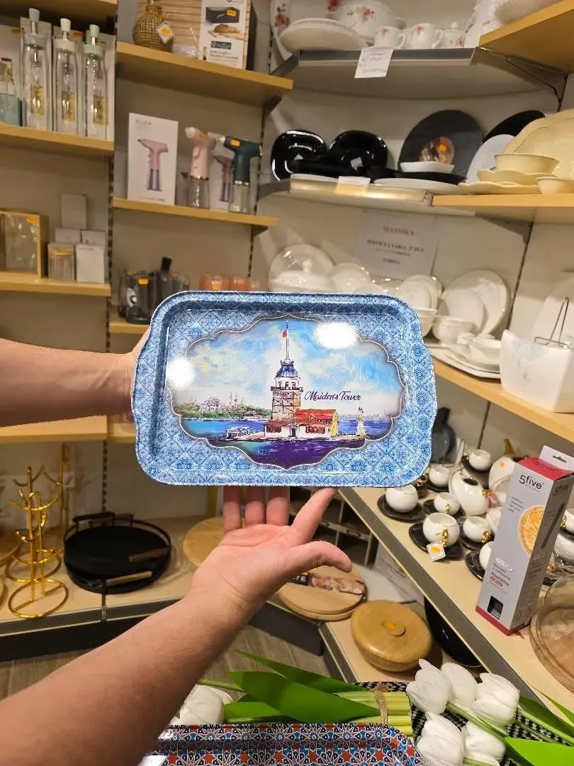 PLATEAUX DE SERVICE CARRE DECORATIF