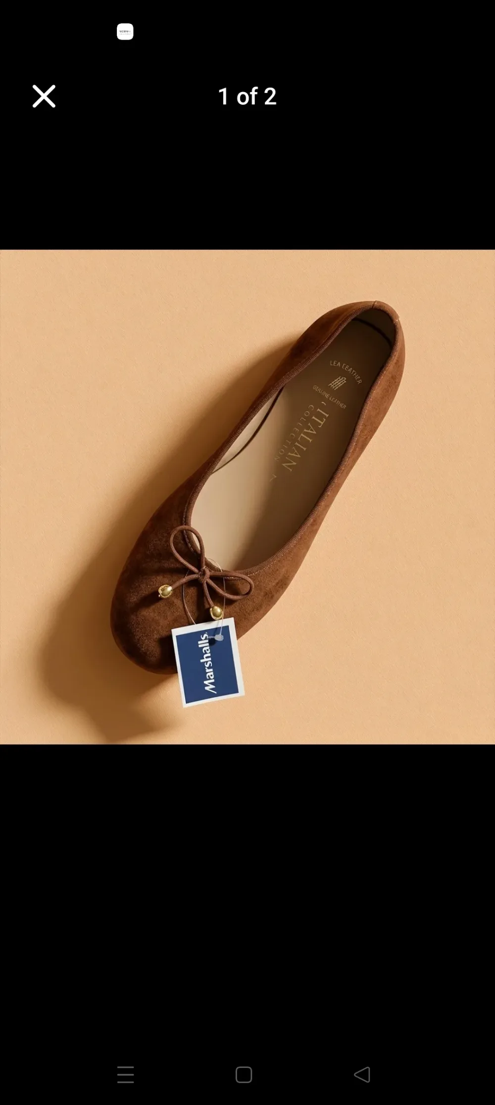 Ballerine Femme Cuir
