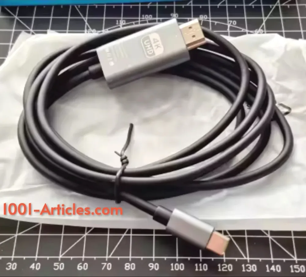 Adaptateur de conversion vidéo HD 4K, Type C vers HDTV - HDMI
