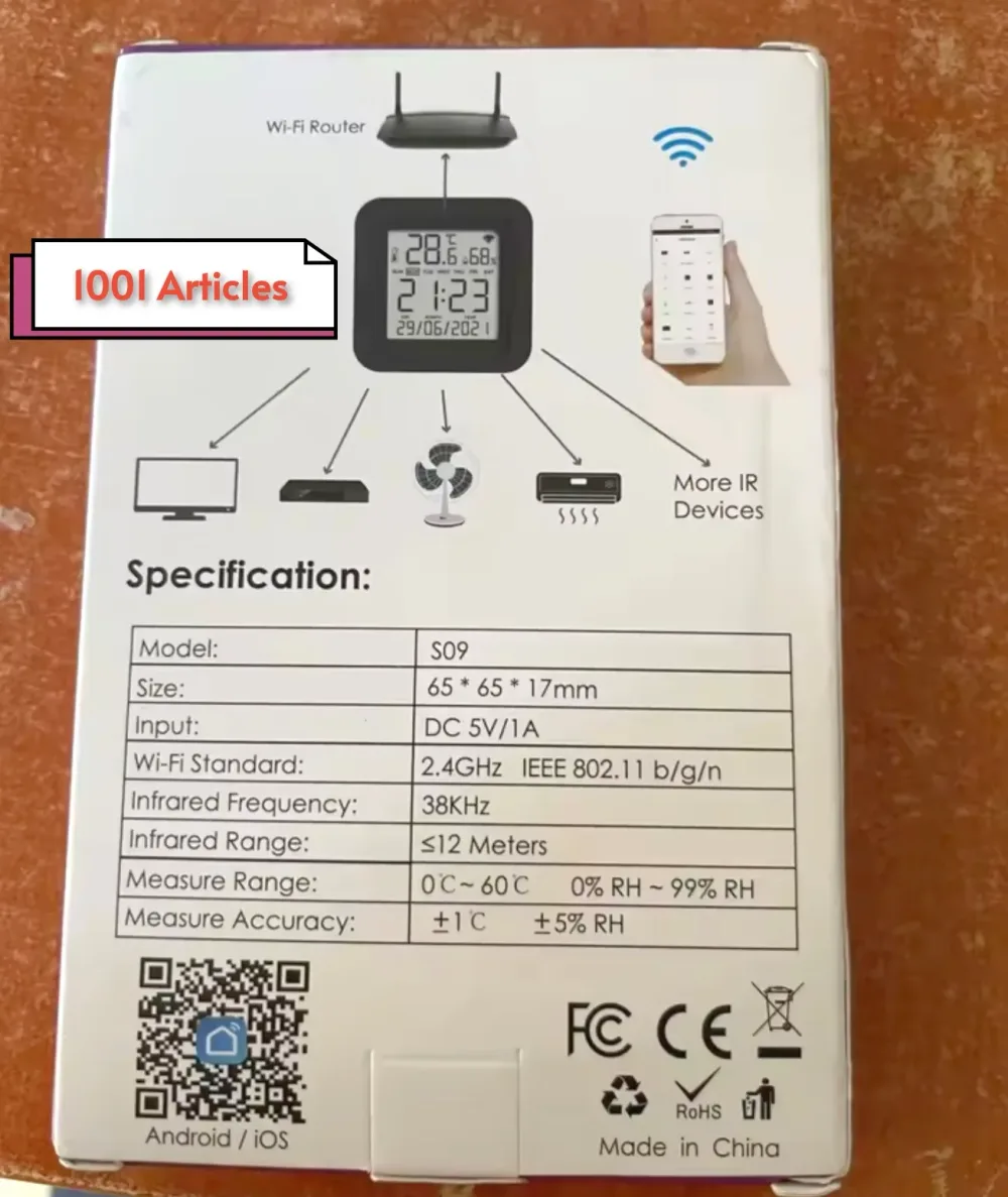Tuya Smart IR Remote - Télécommande universelle connectée et hygromètre
