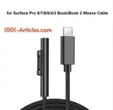 Adaptateur et Cable d'alimentation Type C 15V - 3A pour Microsoft Surface