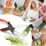 Ciseaux de cuisine Multifonctionnel 5en1 Rapide et facile à Utiliser