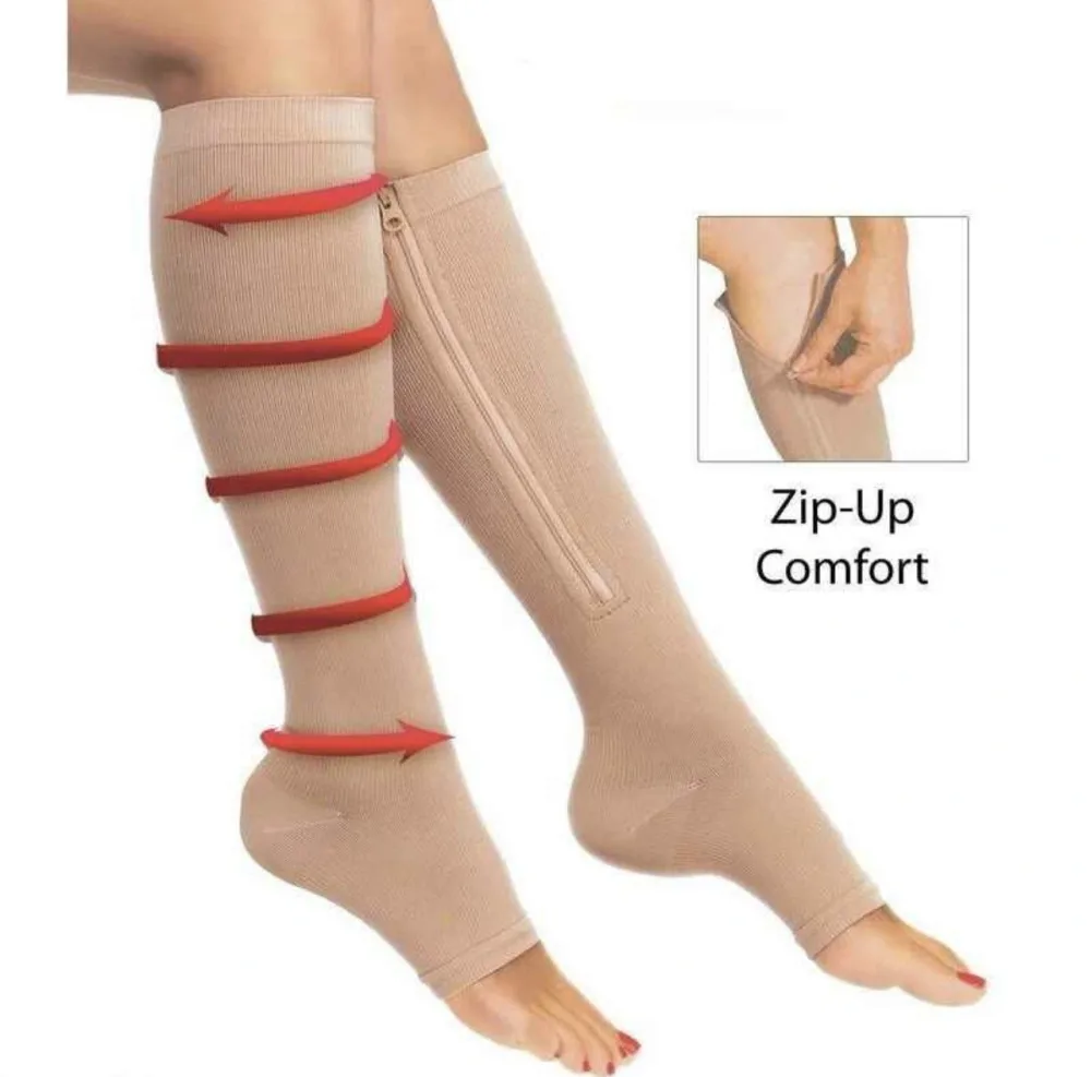 🧦 جوارب الضغط الطبية بسحاب Zip Sox