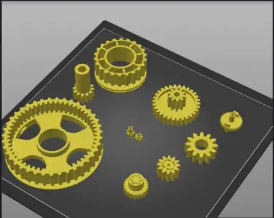 toute type d'engrenage en impression 3D