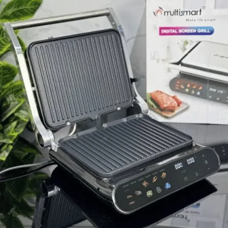 قلاية هوائية Multismart MS-AF4018 سعة 8 لتر - Air Fryer رقمية بدون زيت مع نافذة شفافة و12 برنامج