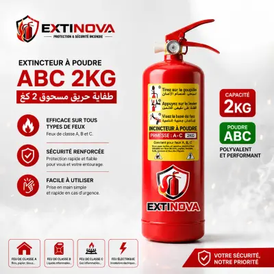 Extincteur à Poudre ABC 2 kg