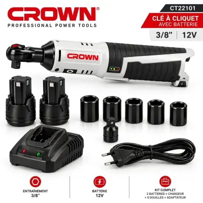 Boulonneuse à Batterie 3/8″ 12V CT22101 CROWN