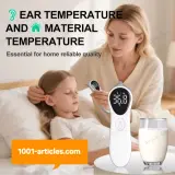 Thermomètre auriculaire médical rechargeable AiQUE - sans contact - LCD - Haute Précision.