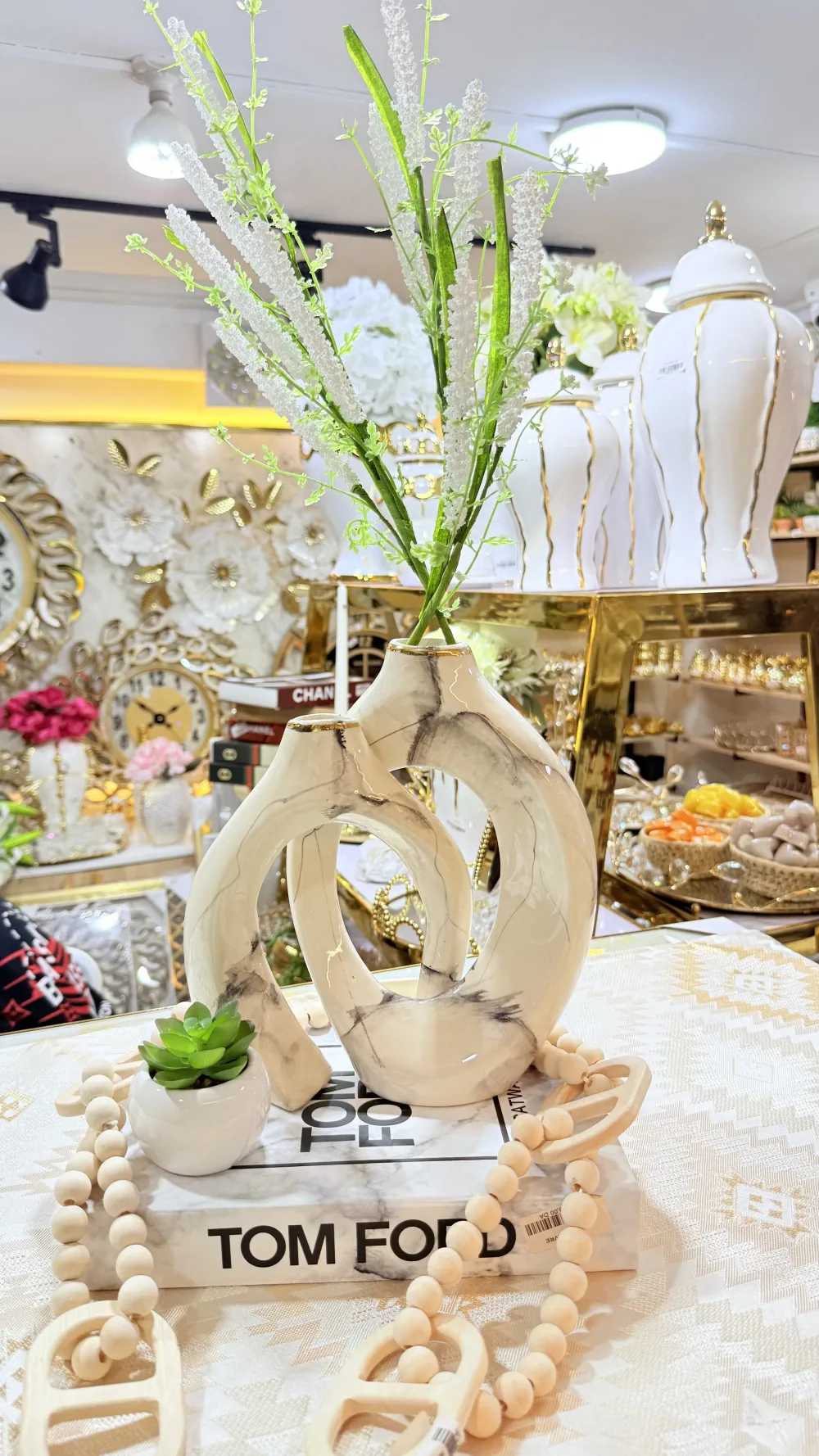 Vase crochet marbré