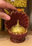Brûle-Parfum Coquillage Oriental - Finition Dorée