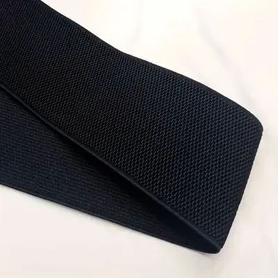 Elastique Gros Grain Noir QTY:25mtr