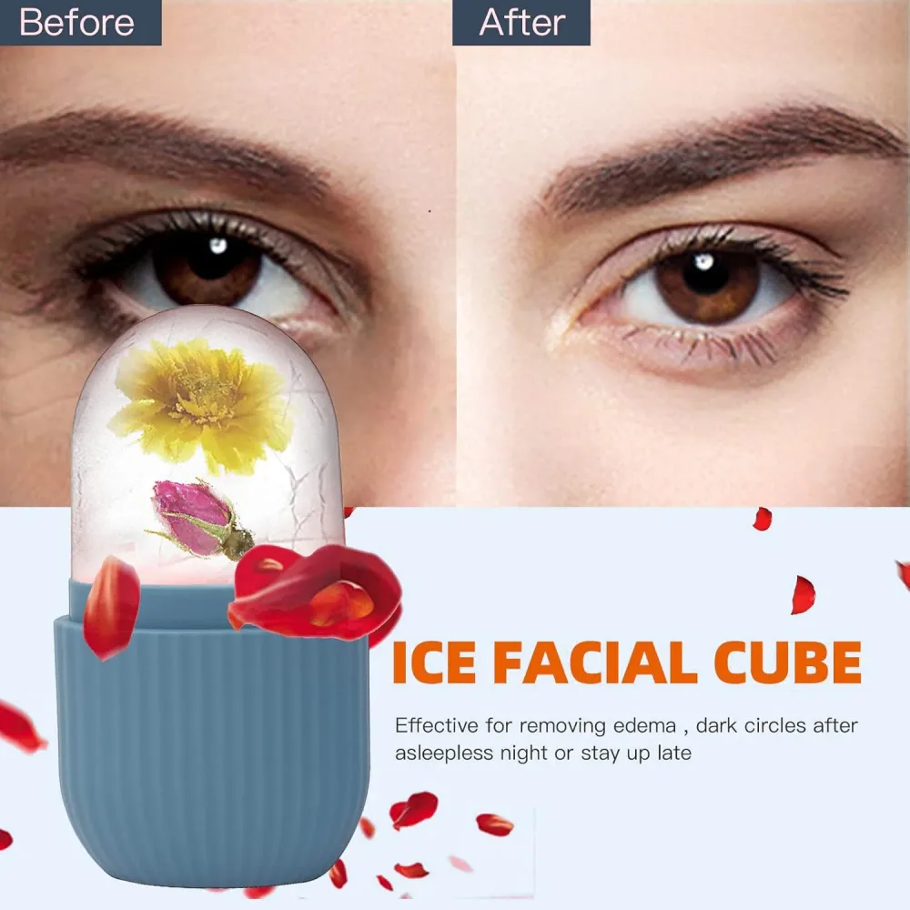 Ice Roller للتخلص من انتفاخ الوجه. حب الشباب و الالتهابات. والهالات السوداء