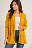 Cache Cache – Gilet léger jaune moutarde femme