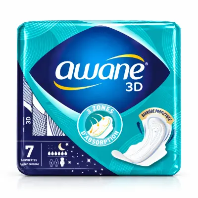 AWANE 3D – Serviettes Hygiéniques 7 / 8 / 9