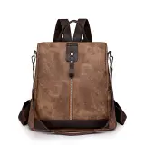 Sac à Dos Femme Antivol en Tissu Vintage avec Fermeture Arrière SACKDS39GR - حقيبة ظهر نسائية كاجوال متعددة الاستخدامات