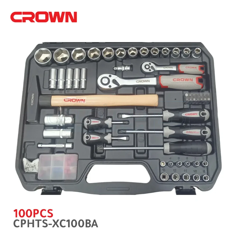 CAISSE A OUTILS COMPLET CROWN 100PCS  CPHTS-XC100BA