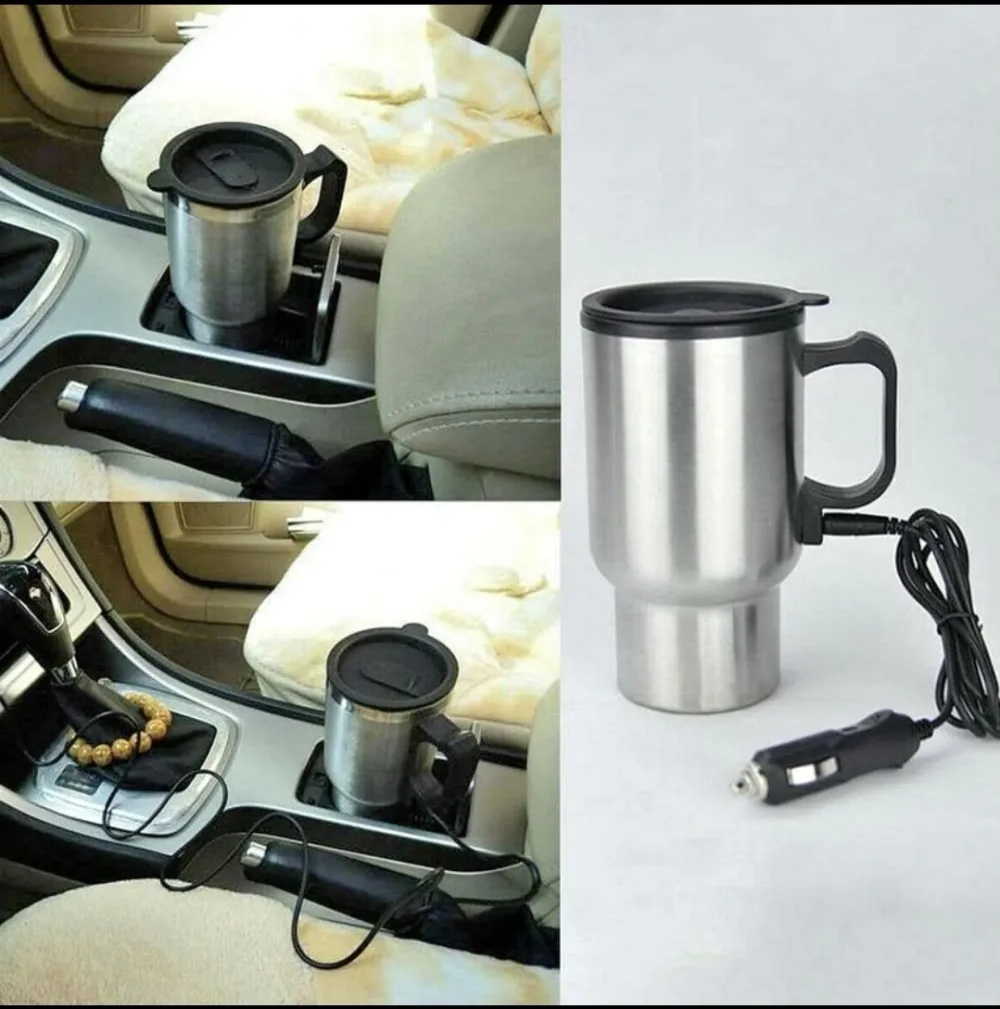 Thermos electrique chauffant pour voiture avec prise Allume Cigare Chauffe Eau,Thé,Café