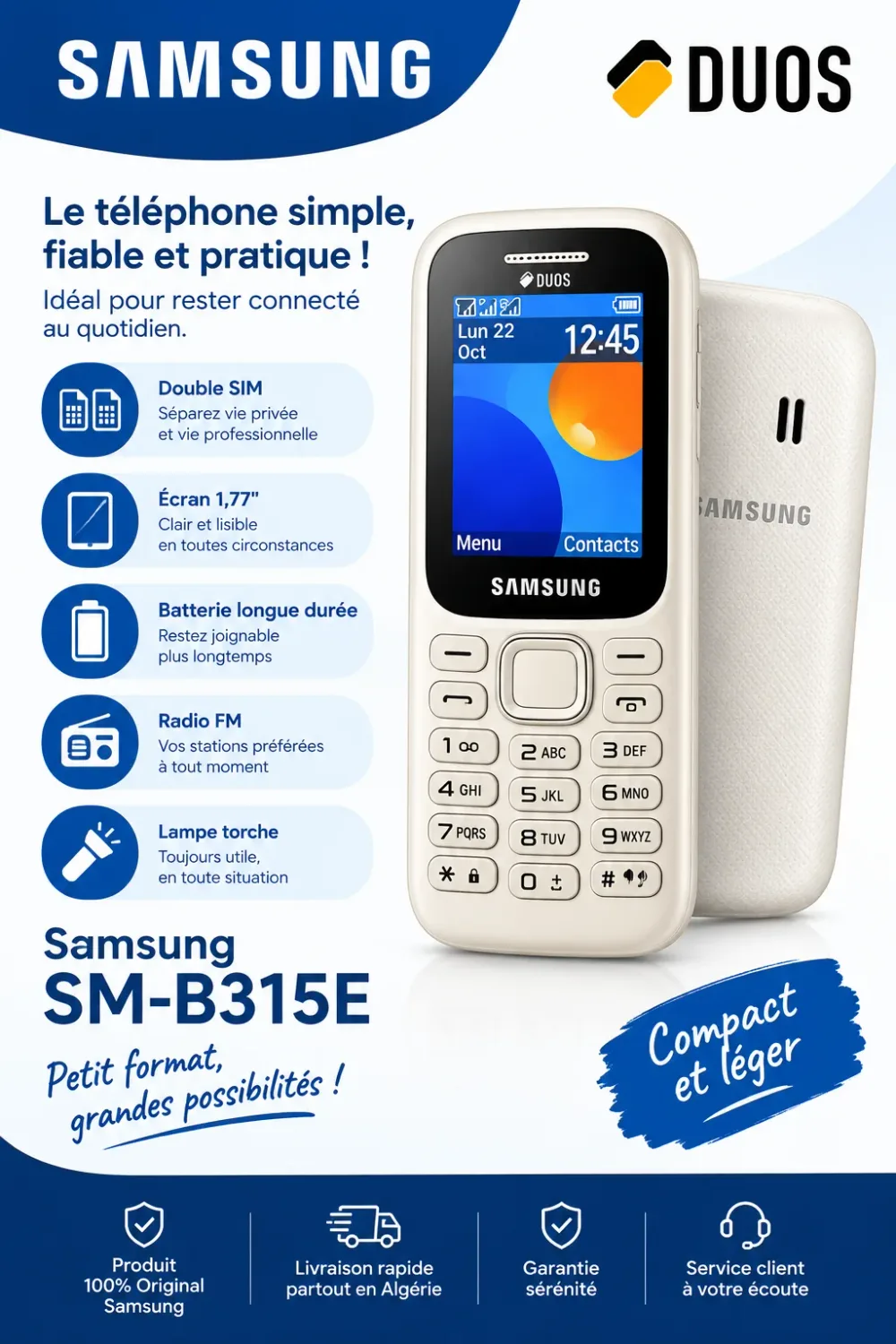 Samsung DUOS SM-B315E 100% original