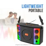 ZQS-824 Nouveau produit, enceintes basses 2 en 1, enceinte portable sans fil, double enceinte, lumière LED RGB, Bluetooth avec effet RGB