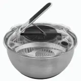 Essoreuse à Salade en Inox – FIVE "3, 2, 1, Essorez !" 🥗