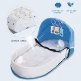 Lit et sac à langer pour enfants avec moustiquaire et auvent – سرير أطفال سهل النقل مع ناموسية مدمجة